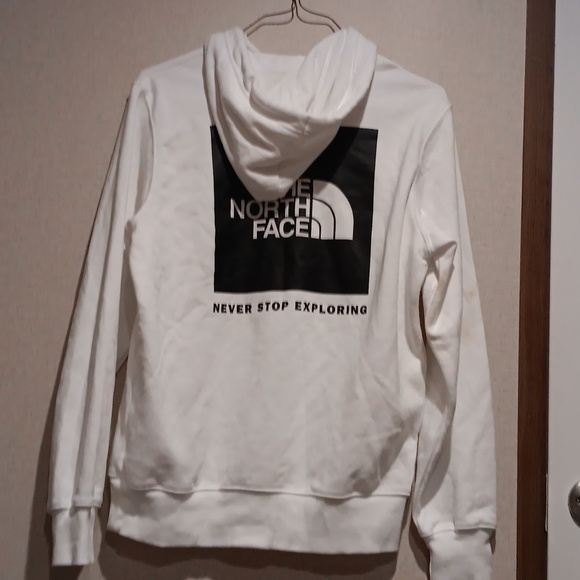 MEN THE NORTH FACE Box Logo Pullover Hoodie White Size S - Picture 5 of 5